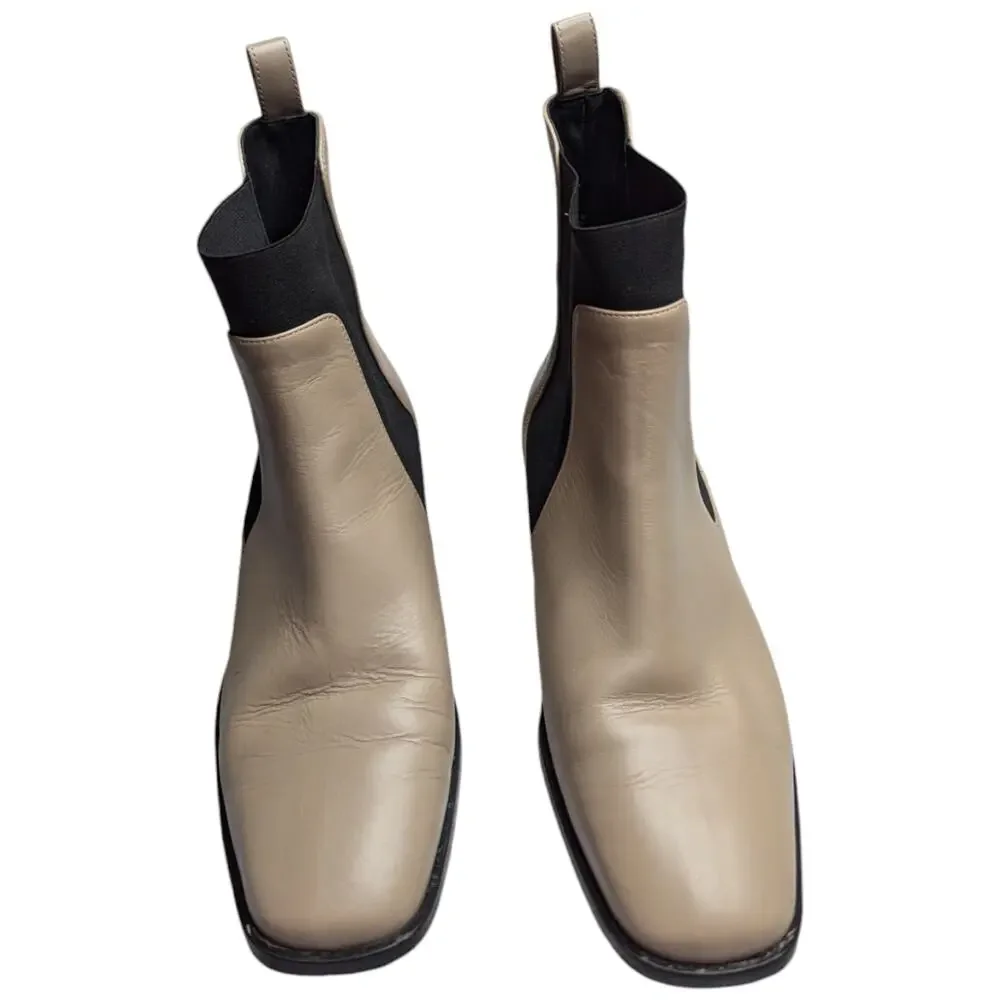 Everlane Tan and Black Ankle Boots - Picture 2 of 6